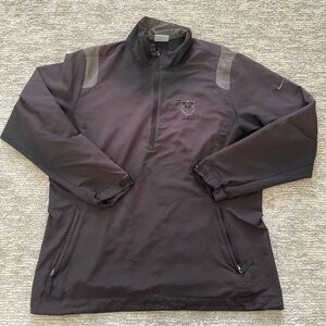 Nike Golf Womens 1/4 Quarter Zip Pullover Dark Brown Mock Neck Long Sleeve XL